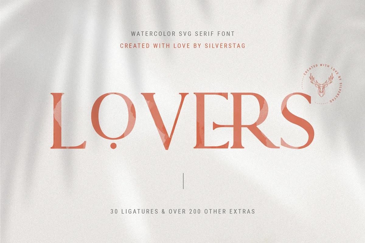 Lovers SVG Serif Font